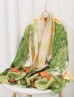Premium Silk Feeling Green Scenery Print Scarf